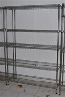 HDX 5-TIER STAINLESS STEEL WIRE SHELVING UNIT