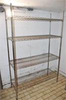 HDX 4-TIER STAINLESS STEEL WIRE SHELVING UNIT