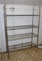 HDX 4-TIER STAINLESS STEEL WIRE SHELVING UNIT