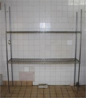 HDX 2-TIER STAINLESS STEEL WIRE SHELVING UNIT