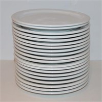 (20) REGO 10 3/8" DINNER PLATES, WHITE