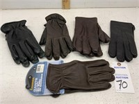 5 Pair of Leather Gloves
