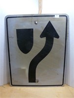 Metal Road Sign 24" x 29.5" - Keep Right
