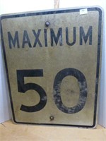 Metal Road Sign 24" x 29.5" - Max 50