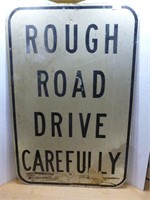 Metal Road Sign 24" x 36" - Rough Road