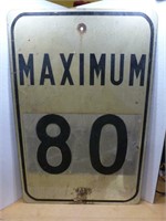 Metal Road Sign 24" x 36" - Max 80