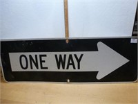 Metal Road Sign 35.5" x 12" - One Way
