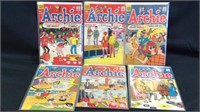 Six vintage Archie comic books
