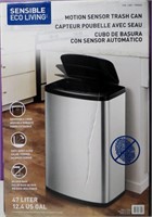 New 47 Liter Motion Sensor No Touch Trash Can