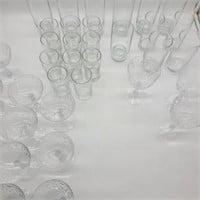 Large Lot of Glass Tumblers & Crystal Stemware