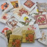 Large Lot of Fall / Thanksgiving Napkins