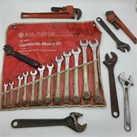 Kal Tools 12 Piece Wrench Set w/ Pipe Wrenches