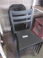 6 Vinyl Folding Chairs & 4 Stack On Chairs