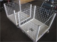2 Mobile Stock Cage Trolleys