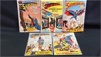 Five vintage Superman comic Books