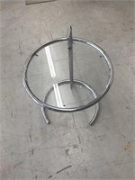 Round Glass side table Length:20 in height: 24