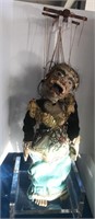 Vintage Garuda theater puppet with acrylic stand