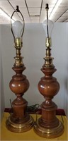Hamilton Clock, Pair of Lamps, without shades