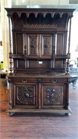 19th Century Antique French Oak Buffet Cabinet