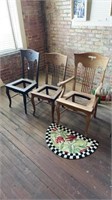 Set of 3 Oak Chairs