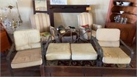 Set of 3 Outdoor Chairs and Loveseat