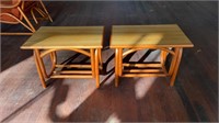 “Ficks Reed” Mid-Century Modern End Tables. Set