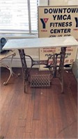 Vintage Singer Sewing Machine Table with Marble