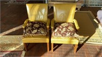 2 Vintage Office Chairs with Pillows