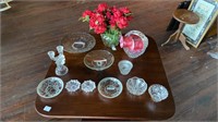 Glass and Crystal Lot. 12 items.
