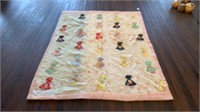 Handmade Sun Bonnet Quilt
87inches x 66 inches