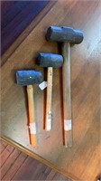 Sledge hammer and mallets