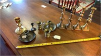 Brass Candle holder lot