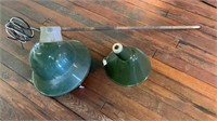 Pair of Green porcelain Light Fixtures