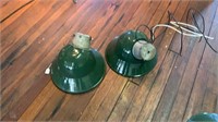 Pair of green porcelain light fixture 16inches
