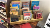 Wood book case with old children’s books