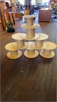 Wood Wire Spools. 7 Total.