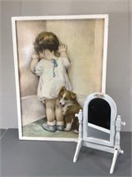 Bessie Pease Gutmann Print w/Small Vanity Mirror