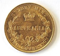 Australian 1870 gold Sovereign Sydney mint