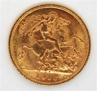 Australia Gold Half Sovereign 1916 Sydney Mint