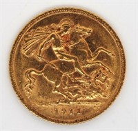 Australia Gold Half Sovereign 1911 Sydney Mint