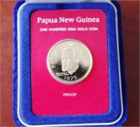 Papua New Guinea 100 Kina gold coin 1975