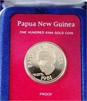 Papua New Guinea 100 Kina gold coin 1981