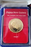 Papua New Guinea 100 Kina gold coin 1975