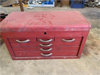 Large Red Metal Toolbox