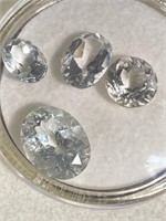 Clear faceted stones