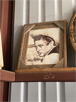 Rustic Framed James Dean Picture