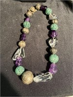 Jade and amethyst necklace by Alice Kuo