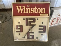 Vintage "Winston" Cigarette Battery Operated Clock