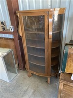 Curio Cabinet w/Curved Glass Front