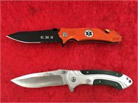Lot of 2 assisted folding pocket knives   (2)